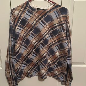 Charlie B - Reversible Printed Crewneck Sweater - Truffle